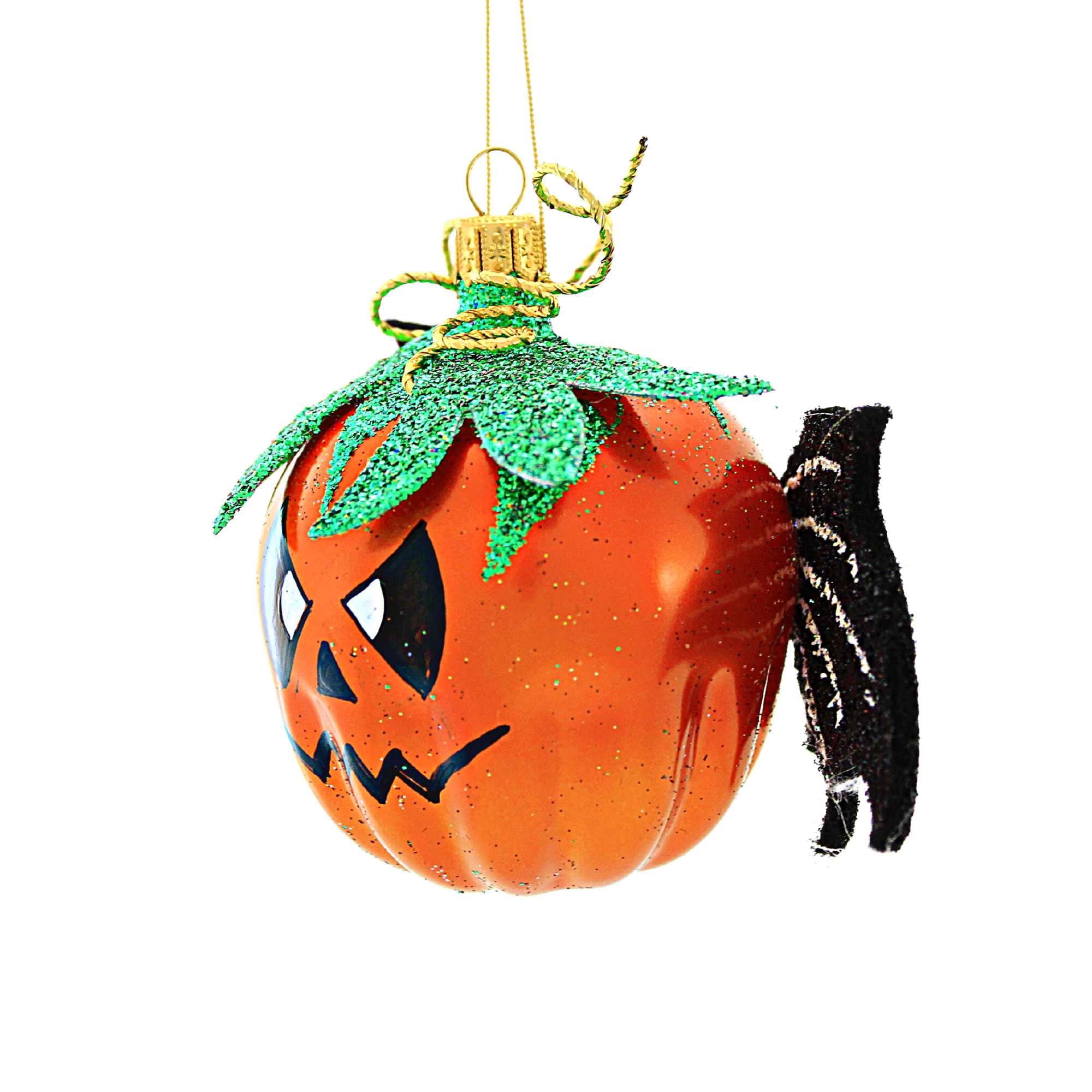 Spooksy™ Santa Land Batty Jack - 1 Glass Ornament 3.25 Inch, Glass - Halloween Ornament Pumpkin 23D1000