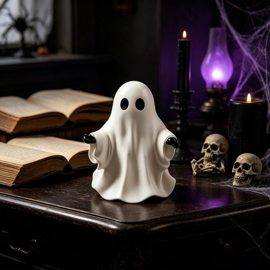 Spooksy™ PLLFRLRT Cute Halloween Decorations Resin Tabletop Statue Ghost Ornaments Mantel Shelf Party Home Decors