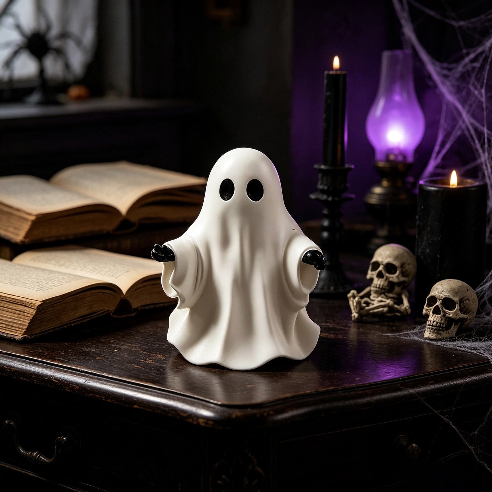 Spooksy™ PLLFRLRT Cute Halloween Decorations Resin Tabletop Statue Ghost Ornaments Mantel Shelf Party Home Decors
