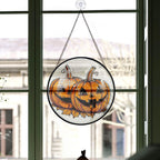 Spooksy™ Hobby Christmas Gift - Halloween Evil Pumpkin Monster Spookys Christmas Stained Glass Hanging Ornament - Modern Tree Decor, Christmas Gift for Mom, Dad, Friends, Family