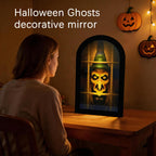 Spooksy™ Holographic Halloween Witch Mirror Decorative Metal Ornament for Holiday Ambience and Unique Festival Display