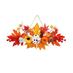 Spooksy™ Gaecuw Halloween Maple Leaf Pumpkin Hanging Ornament Fall Festival Wall Decor for Front Door Party Indoor Supplies