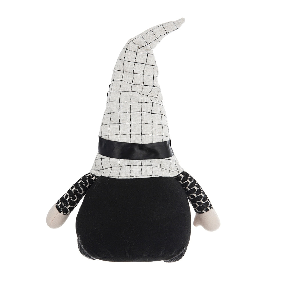 Spooksy™ Tcbosik 2 Pack Gnome Halloween Ornaments, Halloween Gnomes Decoration with Witch Hat, Lovely Fall Gnome Gifts for Friends Family, Black & White