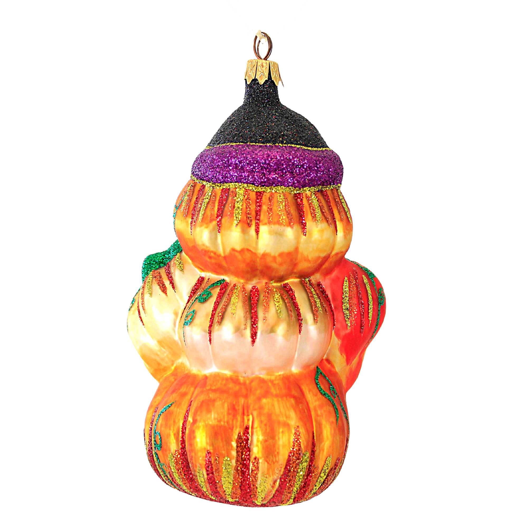 Spooksy™ Larry Fraga Designs Pumpkin Patch - 1 Ornament 6.25 Inch, Glass - Halloween Ornament Pumpkin 5959
