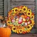 Spooksy™ 12 x 9 in. Thanksgiving Wreath Halloween Outdoor Decor Large Ornaments