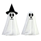 Spooksy™ 2 Pack Standing Ghost Dog Halloween Decorations, Cute Spooky Yard Lawn Porch Decor, Weather Resistant Plastic Figurines for Outdoor Indoor Home Party Display