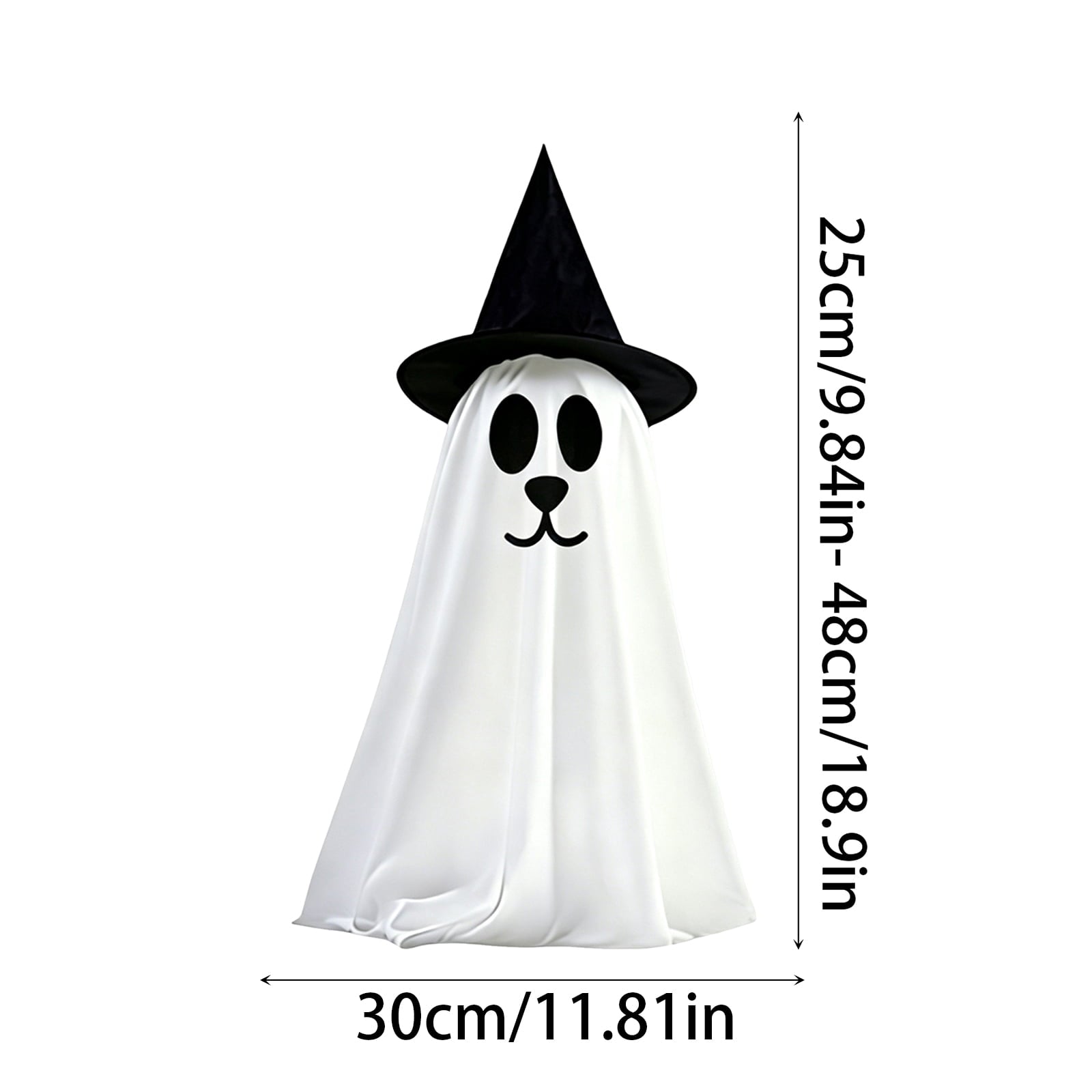Spooksy™ 2 Pack Standing Ghost Dog Halloween Decorations, Cute Spooky Yard Lawn Porch Decor, Weather Resistant Plastic Figurines for Outdoor Indoor Home Party Display