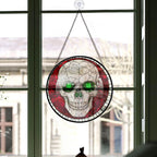 Spooksy™ Small Business Christmas Gift - Halloween Vampire Skeletons Spooky Christmas Stained Glass Hanging Ornament - Sparkling Holiday Tree Decoration, Xmas Gift for Friends & Family, 2025 Keepsake