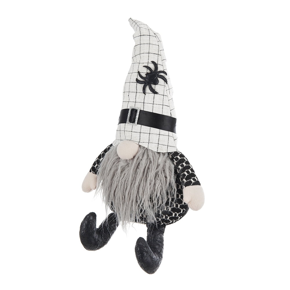 Spooksy™ Tcbosik 2 Pack Gnome Halloween Ornaments, Halloween Gnomes Decoration with Witch Hat, Lovely Fall Gnome Gifts for Friends Family, Black & White