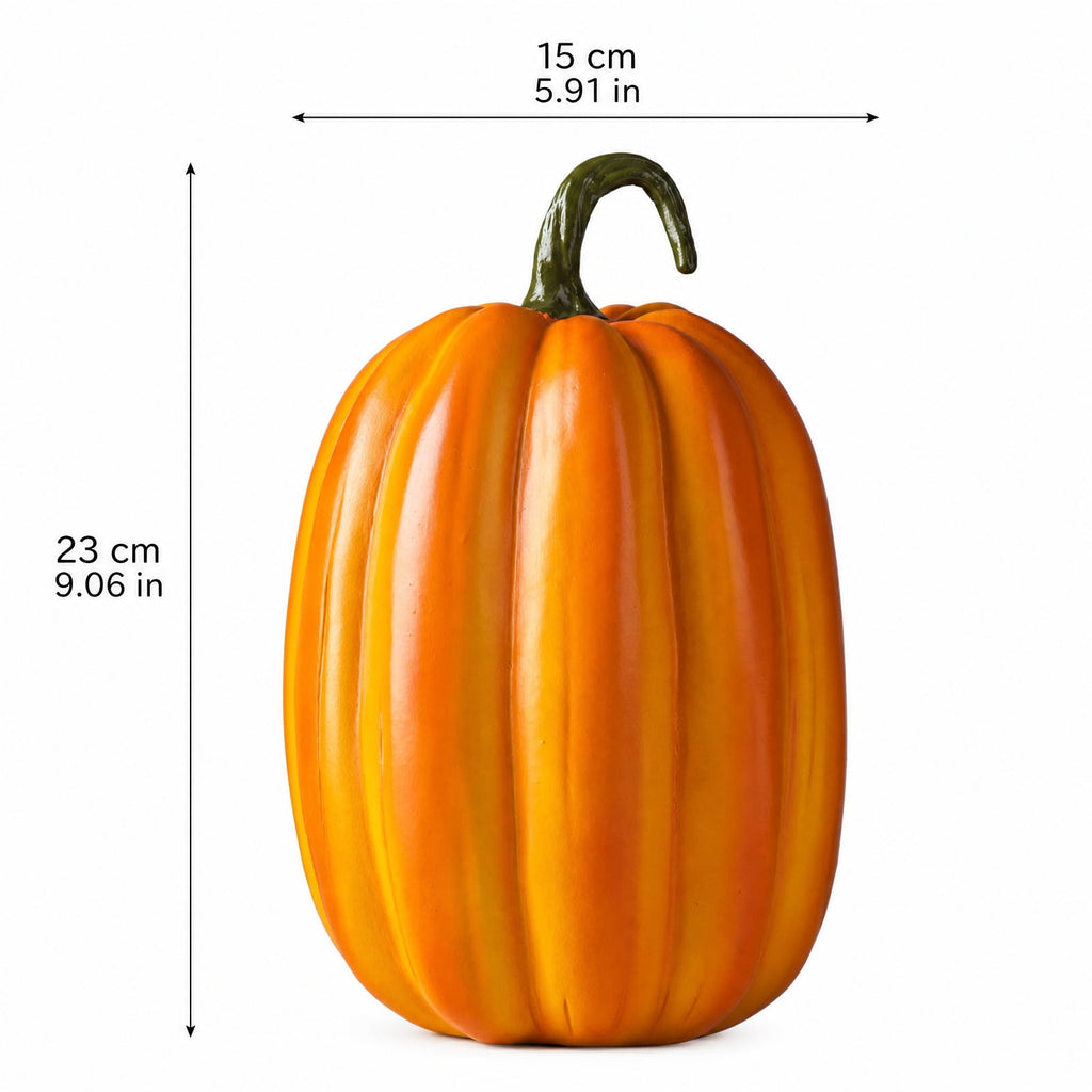 Spooksy™ GIPQJK Summerween Simulated Creative Pumpkin Resin Craft Ornament for Halloween Decorative Autumn Home Decoration Outdoor Garden Party Supply Artistic DIY Craft Gift for Fall Season C