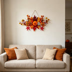 Spooksy™ Gaecuw Halloween Maple Leaf Pumpkin Hanging Decor Fall Festival Wall Ornament for Front Door Party Indoor Supplies