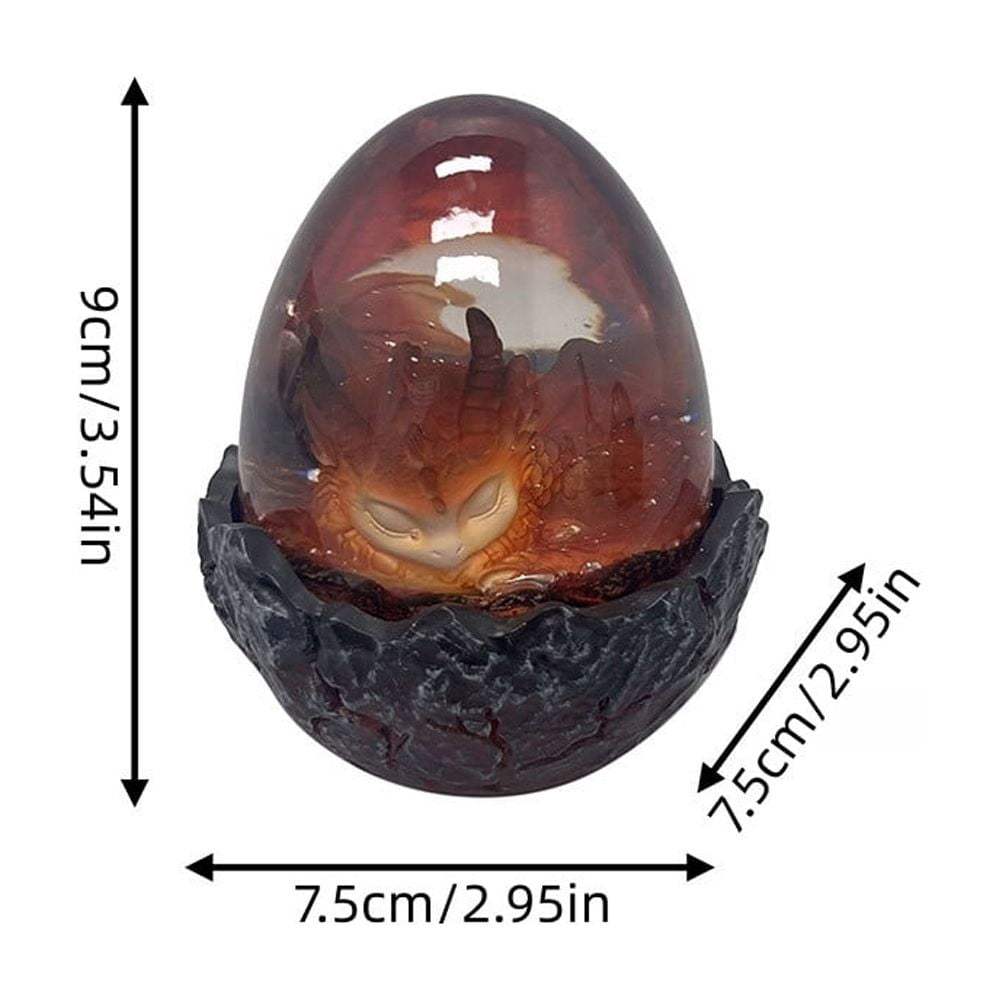 Spooksy™ Kyusrd Led Candlelight Lamp for Halloween Decor,Transparent Lavas Dragons Egg Ornament With LED Breathing Light