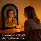 Spooksy™ Holographic Halloween Witch Mirror Decorative Metal Ornament for Holiday Ambience and Unique Festival Display