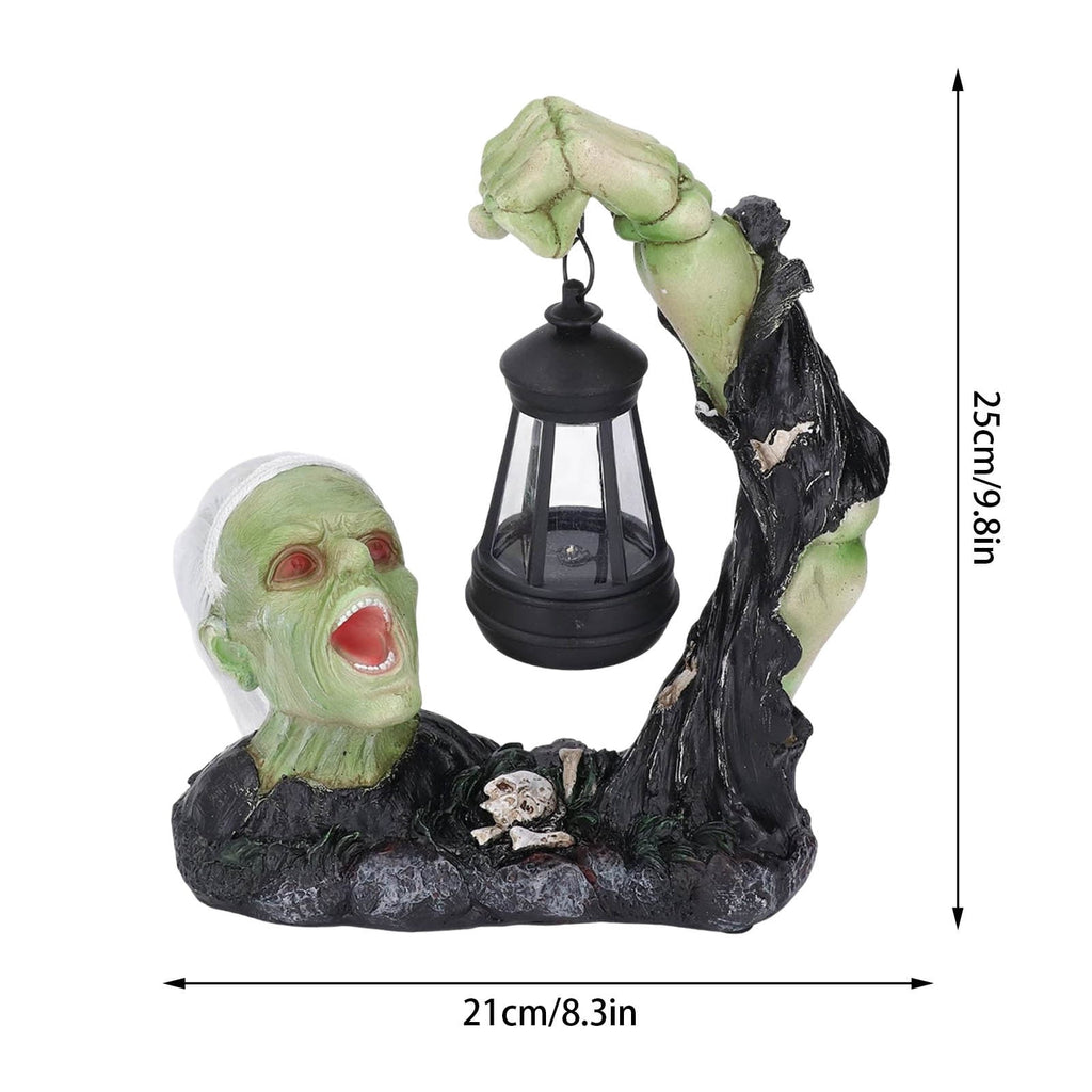Spooksy™ SUYOLL Halloween Solar Powered Resin Desktop Ornament Decorative Light For Home Party Figurine