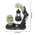 Spooksy™ SUYOLL Halloween Solar Powered Resin Desktop Ornament Decorative Light For Home Party Figurine