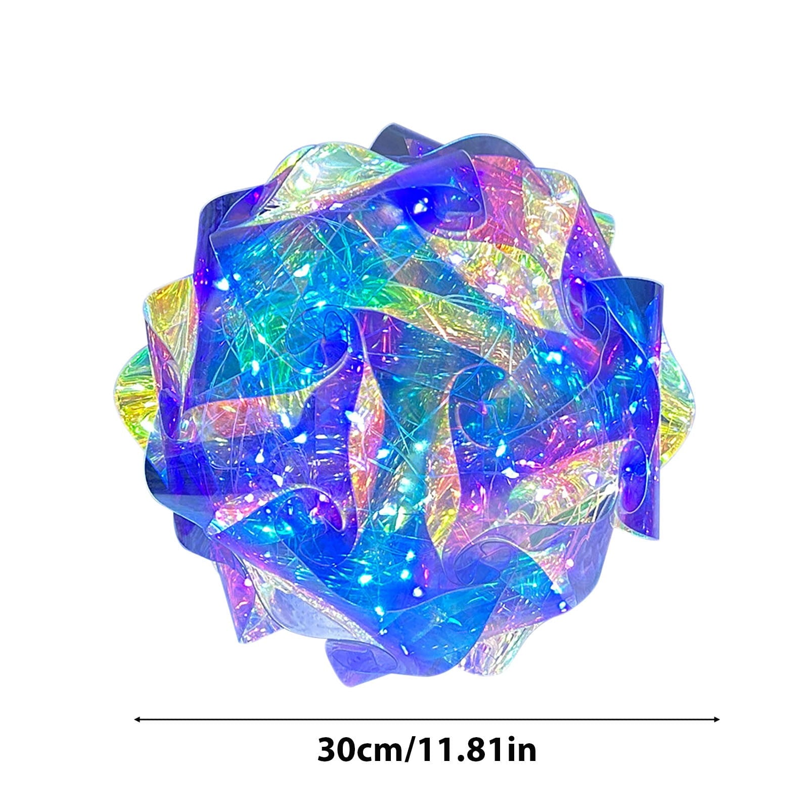 Spooksy™ Twfbrm Christmas LED Light-Prismatic Iridescent Rose 11.8" Light String with Colorful Luminous Decoration Clear Iridescent Ornaments Christmas/Halloween/Valentine Day/Birthday Gifts for Girlfriend