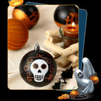 Spooksy™ Halloween Ornaments for Tree - 9 Pieces Spooky Gothic Hanging Pendant Balls, Shatterproof ABS Indoor Halloween Decorations for Hoe & Office Decorm