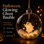 Spooksy™ Halloween Decorations Tree Ornaments Collection-Glowing Halloween Ornament Collection â?? Cat, Witch, Pumpkin & Ghost Baubles