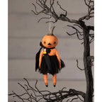 Spooksy™ 7.75In Tabitha Pumpkin Ornament, Polyresin, Halloween Figurine