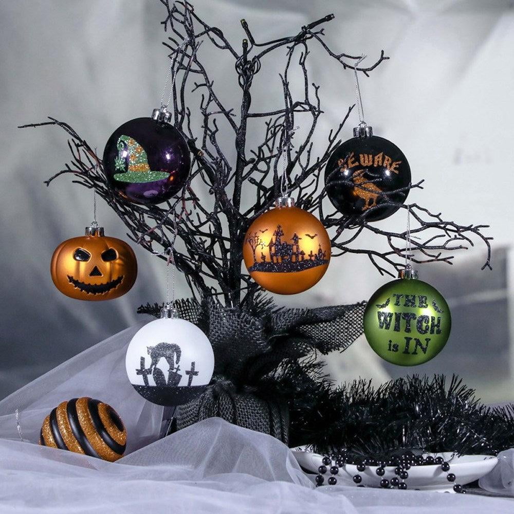 Spooksy™ Halloween Ornament Round Ball 16 Piece Set