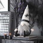 Spooksy™ Tcbosik 2 Pack Gnome Halloween Ornaments, Halloween Gnomes Decoration with Witch Hat, Lovely Fall Gnome Gifts for Friends Family, Black & White