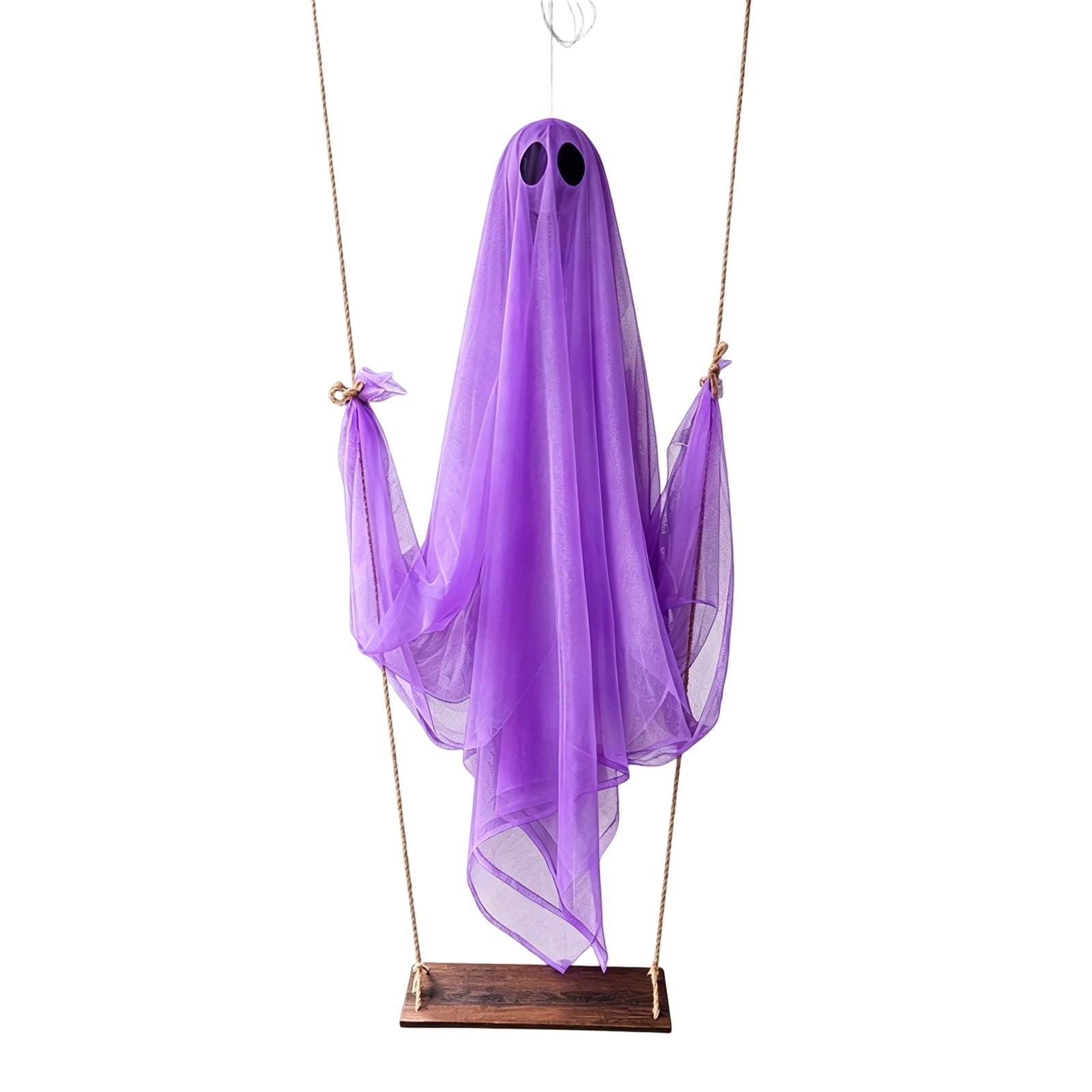 Spooksy™ Halloween Decorations Outdoor, Large Multicolor Swing Hanging Ghost Decor Set of 3, Spooky Floating Silhouette Ornament for Yard Tree Porch Halloween Party Festival Decor