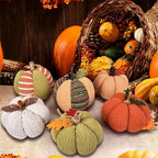Spooksy™ Knitted Pumpkin Decor, Fall Harvest Crochet Pumpkins, Cute Knit Pumpkin Ornaments for Halloween Thanksgiving Home Decor, Fall Room Mantel Table Decoration (RL)