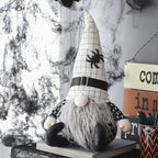 Spooksy™ Tcbosik 2 Pack Gnome Halloween Ornaments, Halloween Gnomes Decoration with Witch Hat, Lovely Fall Gnome Gifts for Friends Family, Black & White