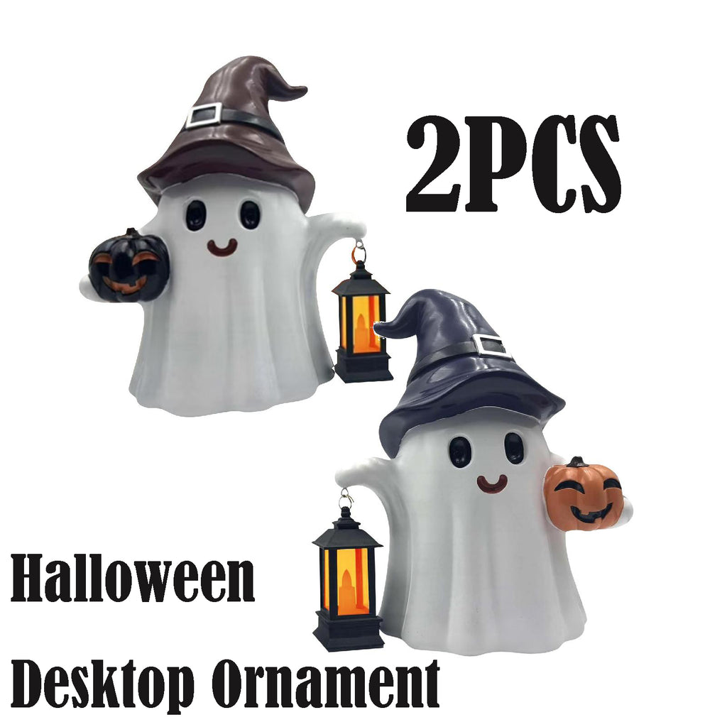 Spooksy™ 2pcs 9.8inch Halloween Decorations Pumpkin Decoration Desktop Ornament For Home Party Decoration Holiday Festive
