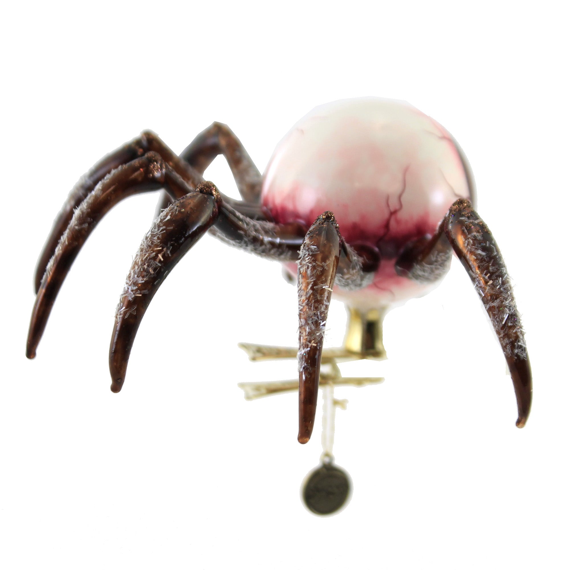 Spooksy™ Creepy Spider Eye Clip On - 1 Glass Ornament 5.75 Inch, Glass - Halloween Ornmament Bug Spooky 2020189