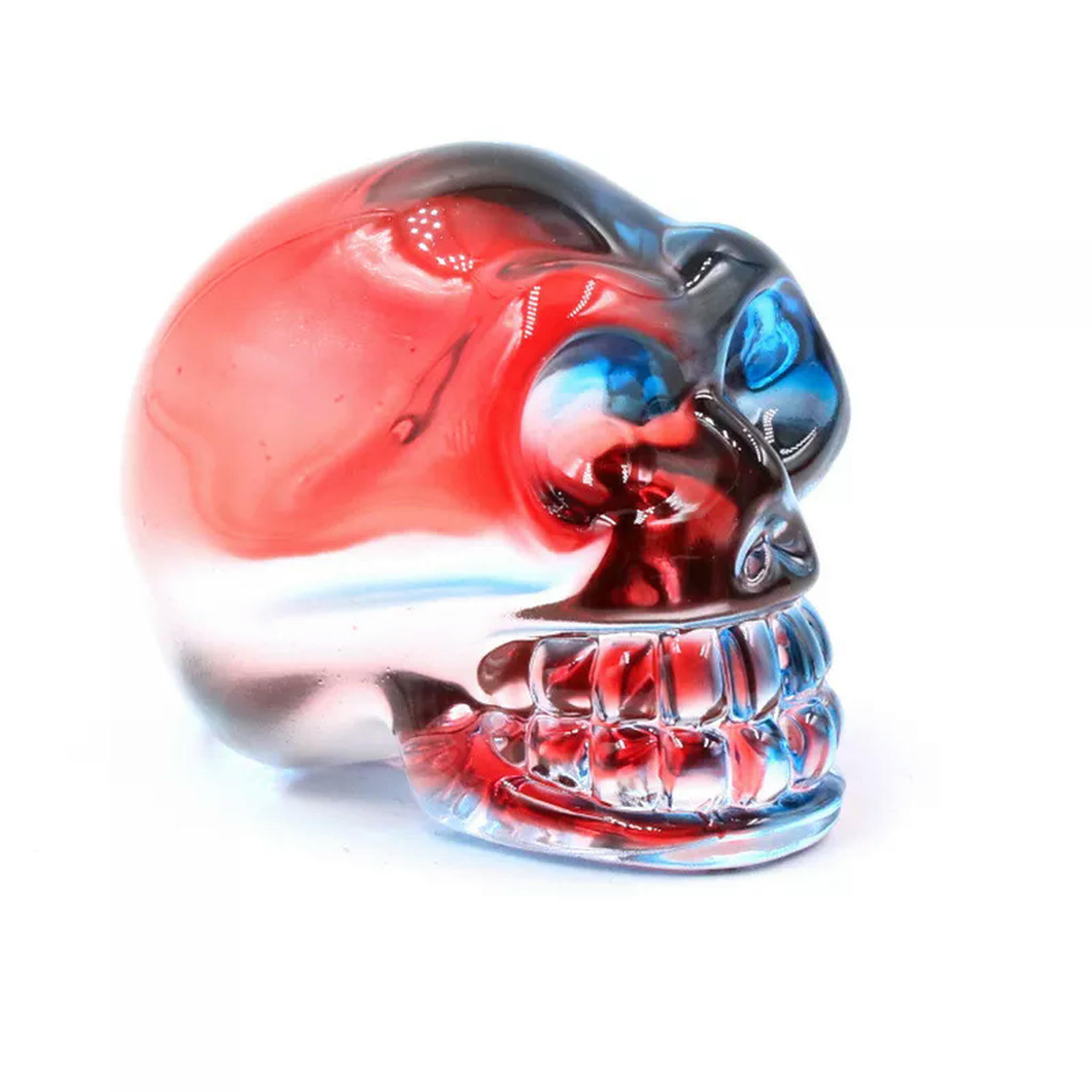Spooksy™ HOOUN 8pcs 2inch Electroplated Multicolor Carved Skull Crystal Ornaments Halloween