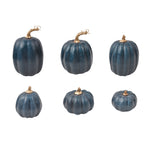 Spooksy™ Blue Artificial Pumpkins Decor Foam Pumpkin Ornament Fall Harvest Thanksgiving Halloween Mantel Tiered Tray Table Centerpiece Home Decoration Speckled Rustic Display Accent