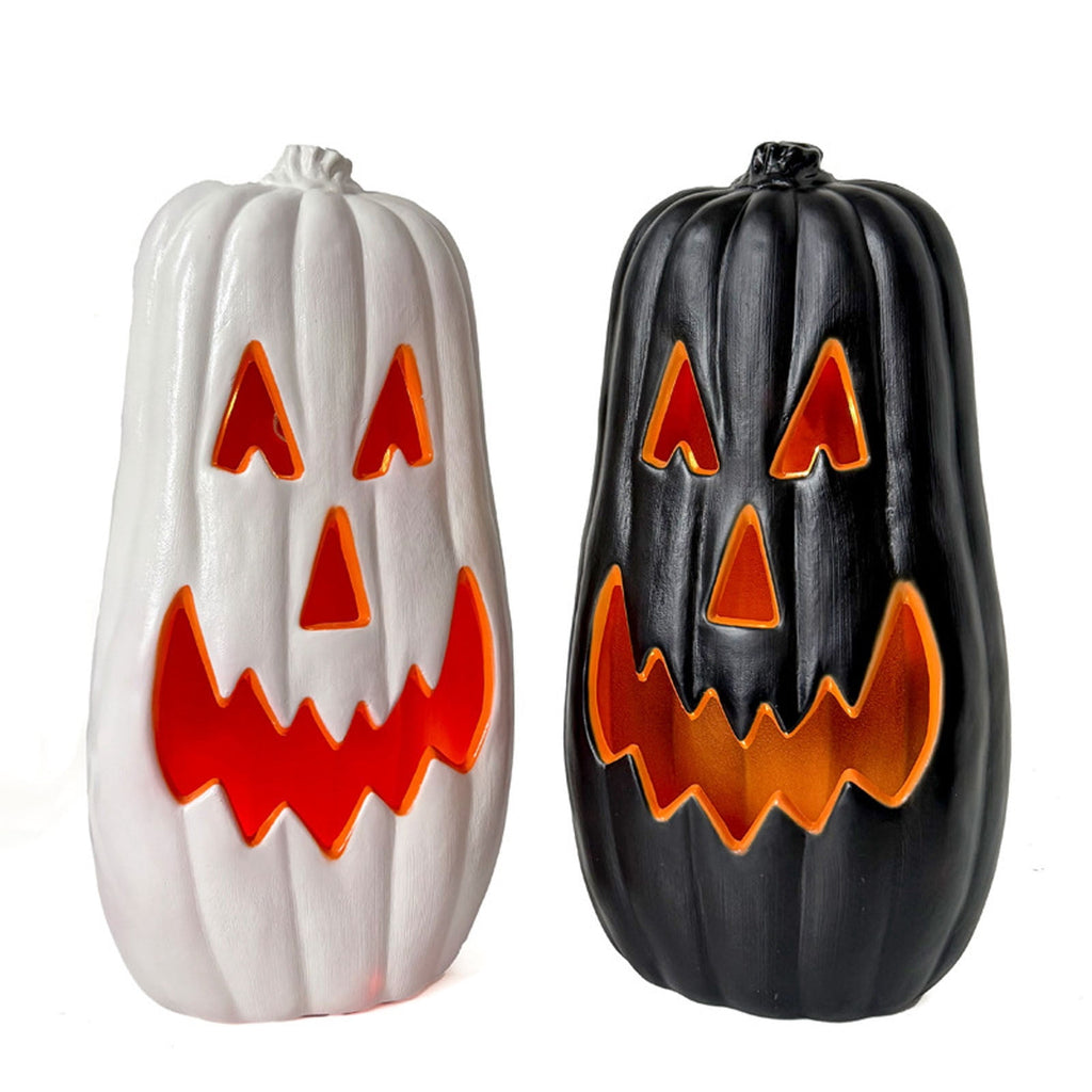 Spooksy™ SUYOLL Halloween Decorations LED Pumpkin Light Up Desktop Ornament For Indoor Outdoor Party Decoration Glowing Figurine