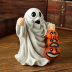 Spooksy™ Halloween Haunted Ghost Pumpkin Ornaments â?? Bold Silhouettes with Creepy Shadows, Halloween Decorations for Snack Tables, Dessert Stations & Halloween Party Setups â?? great for Halloween Parties