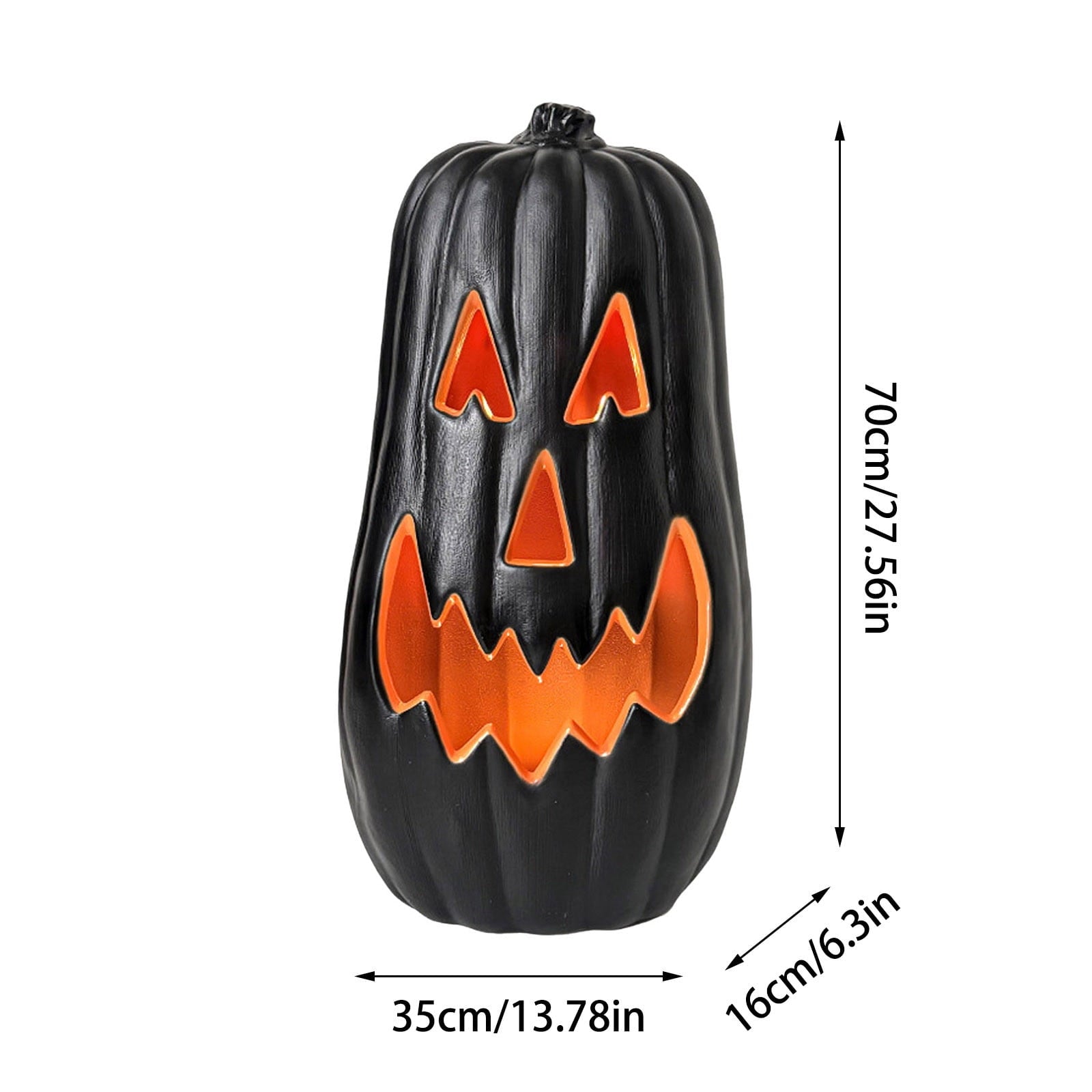 Spooksy™ SUYOLL Halloween Decorations LED Pumpkin Light Up Desktop Ornament For Indoor Outdoor Party Decoration Glowing Figurine
