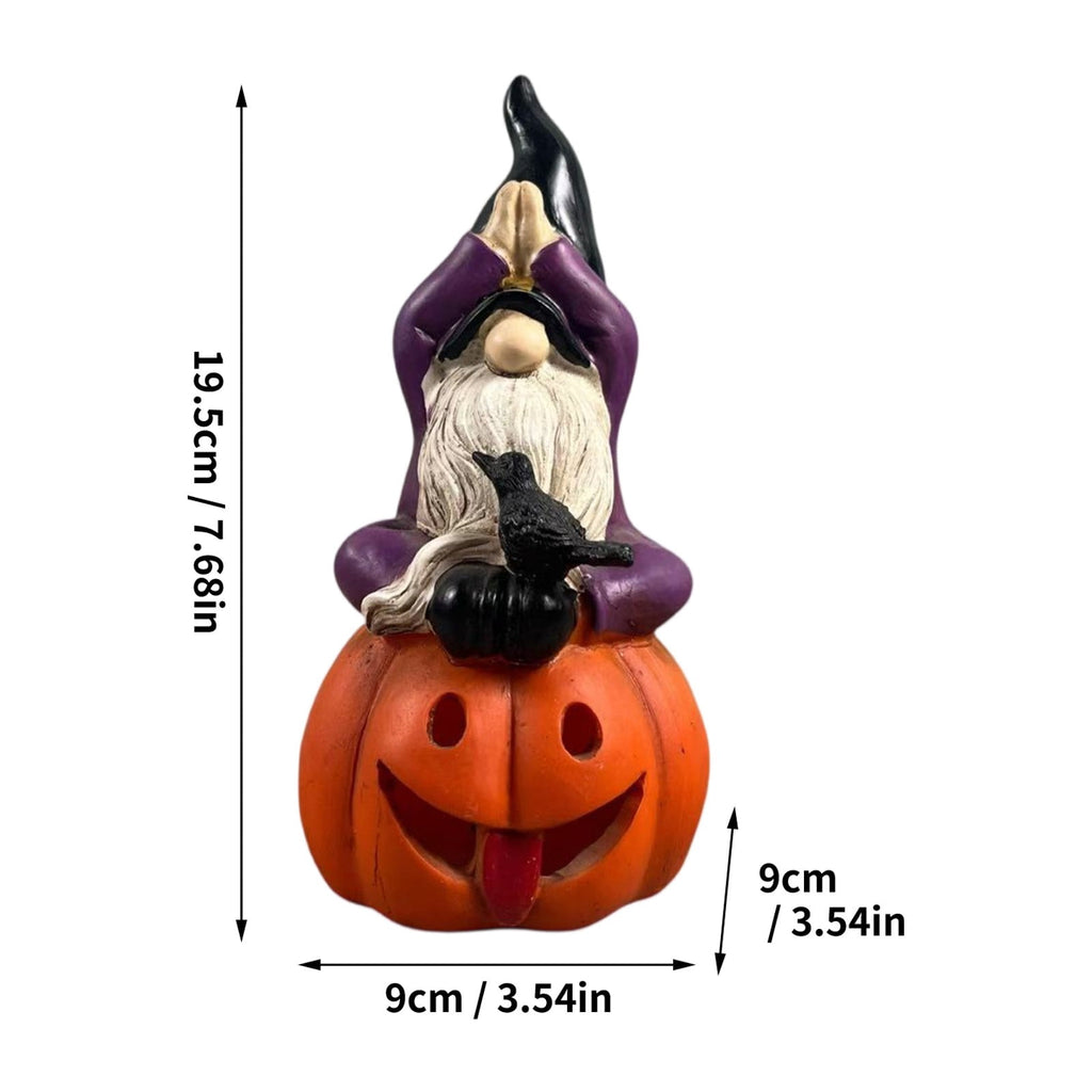 Spooksy™ Halloween Spooky Ghostface Dwarf Ornaments â?? Quirky Faces with Eerie Shadows, Halloween Decorations for Dining Tables, Party Setups & Indoor Halloween Displays â?? perfect for Halloween Parties