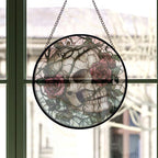 Spooksy™ Halloween Skull Roses Stained Glass Window Hanging, Festival Gift Ornament, Motherâ??S Day Keepsake, Valentineâ??S Day Decor, Christmas Ornament Gift, Keepsake 2025