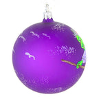 Spooksy™ Laved Italian Ornaments FLYING GREEN WITCH BALL Halloween Pumpkin Broom 936326