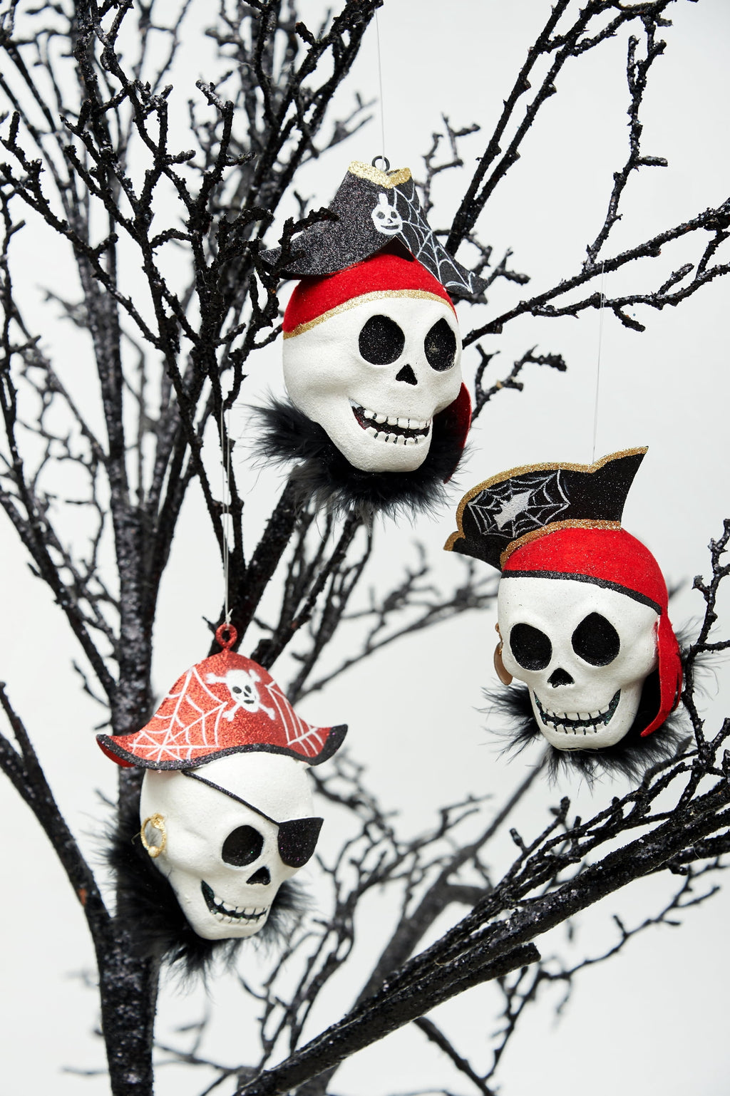 Spooksy™ 3-Piece Pirate Cove Skull Head Halloween Ornament