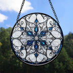 Spooksy™ Home Decor Christmas Gift - Christmas Snowflake Halloween Stained Glass Hanging Ornament - Merry & Bright Xmas Tree Decor, Holiday Gift for Family & Friends