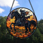 Spooksy™ Christmas Gift Box - Knight Halloween Stained Glass Hanging Ornament - Reindeer & Bells Christmas Tree Decor, Holiday Gift for Mom, Dad, Friends, Family