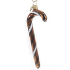 Spooksy™ 5.75In Orange White Black Candy Cane, Glass, Ornament Halloween Stripe 14755