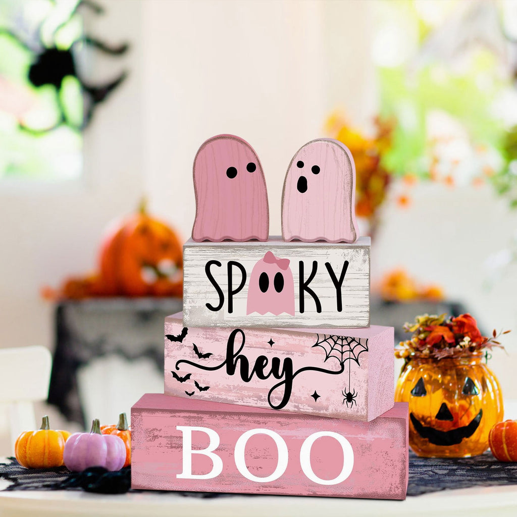 Spooksy™ 5 Pcs Halloween Haunted Ghostly Ornaments â?? Gentle Tones with Spooky Shadows, Halloween Decorations for Snack Tables, Dessert Stations & Halloween Party Setups â?? great for Halloween Parties