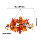 Spooksy™ Gaecuw Halloween Maple Leaf Pumpkin Wall Hanging Ornament Fall Festival Decor for Front Door Party Indoor Supplies