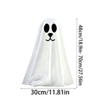Spooksy™ 2 Pack Standing Ghost Dog Halloween Decorations, Cute Spooky Yard Lawn Porch Decor, Weather Resistant Plastic Figurines for Outdoor Indoor Home Party Display