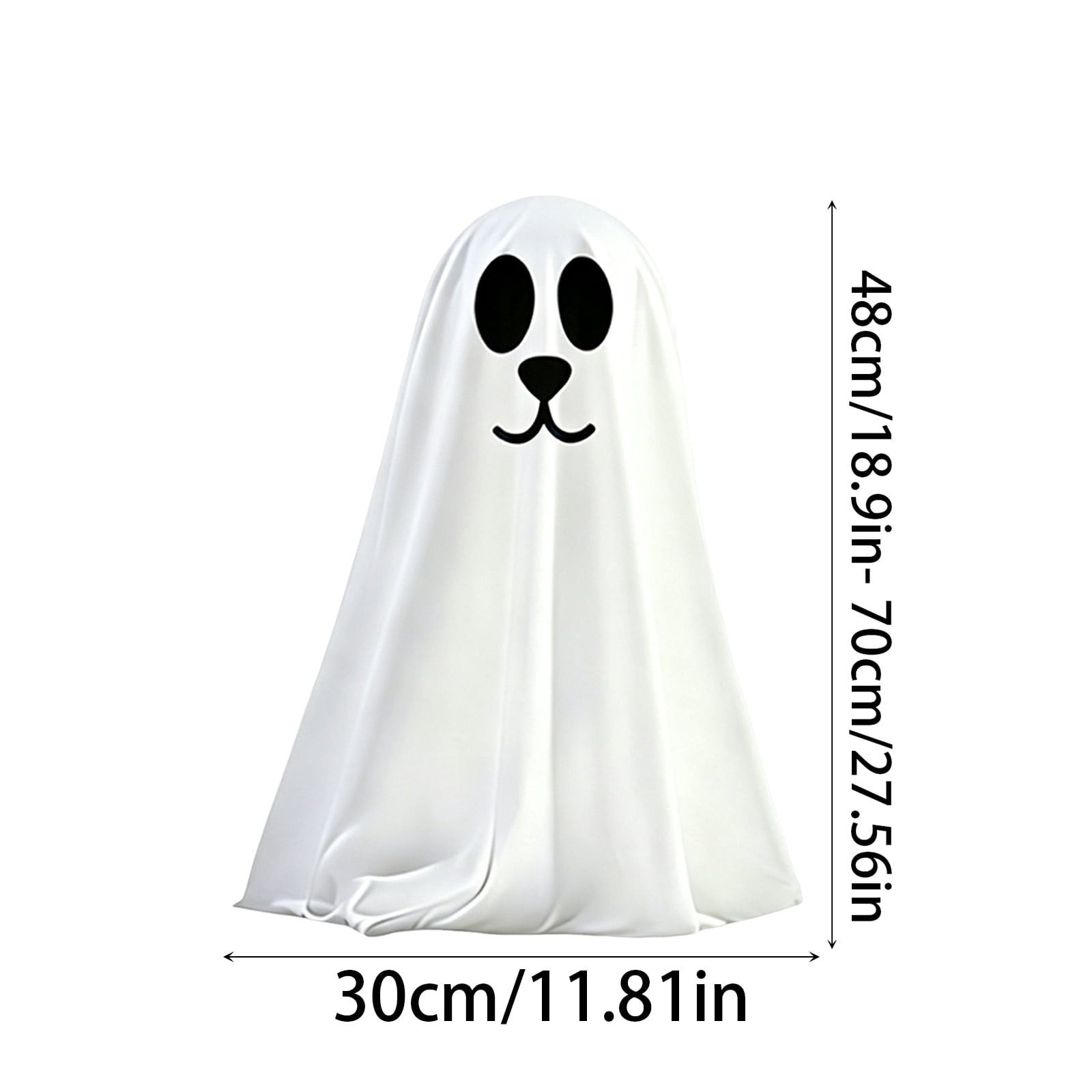 Spooksy™ 2 Pack Standing Ghost Dog Halloween Decorations, Cute Spooky Yard Lawn Porch Decor, Weather Resistant Plastic Figurines for Outdoor Indoor Home Party Display