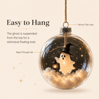 Spooksy™ Halloween Decorations Tree Ornaments Collection-Glowing Halloween Ornament Collection â?? Cat, Witch, Pumpkin & Ghost Baubles