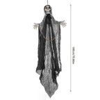 Spooksy™ Ghost Ornaments with Chain, Realistic Terrifying Halloween Hanging Statue, Durable Outdoor Plastic Courtyard Garden Decor, Spooky Porch Terrace Party Scene Prop