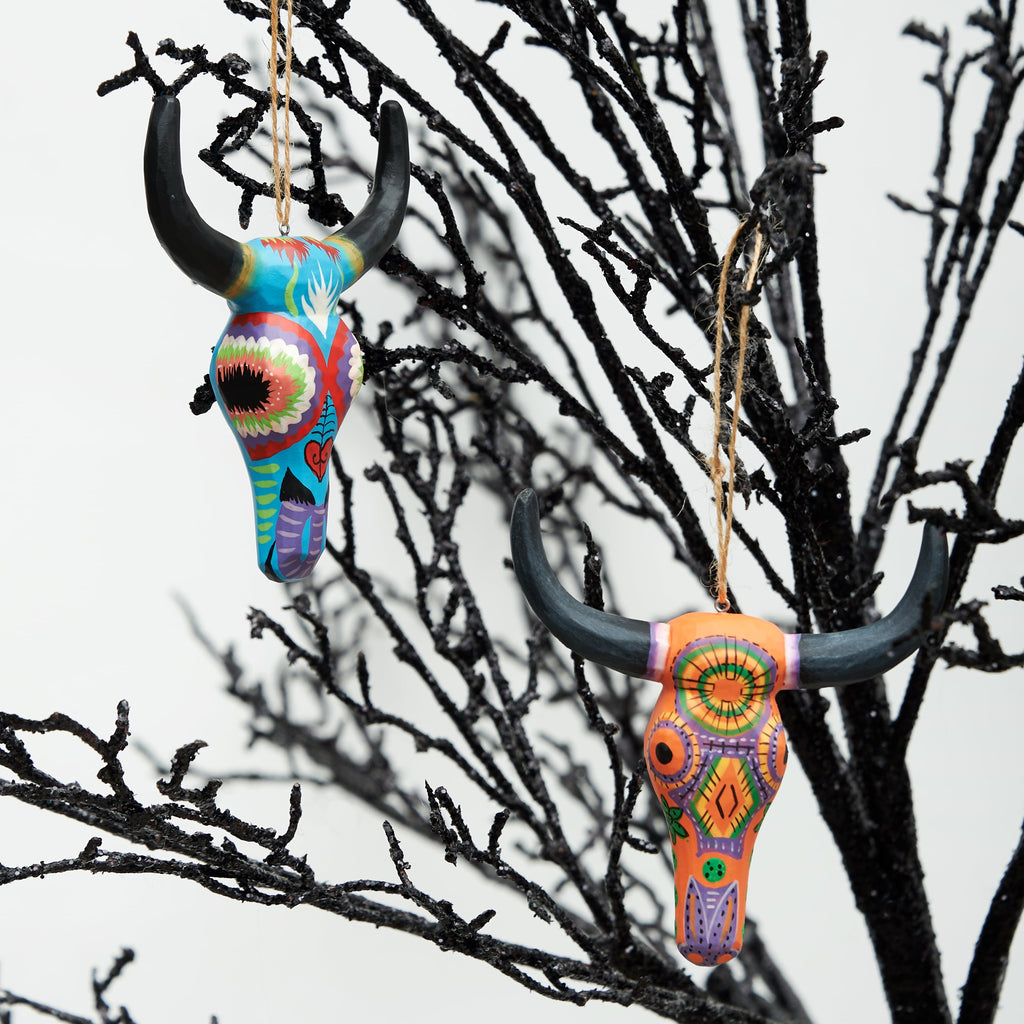 Spooksy™ Handmade Texas Long Western Halloween Ornament Wood A/2