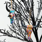 Spooksy™ Handmade Texas Long Western Halloween Ornament Wood A/2